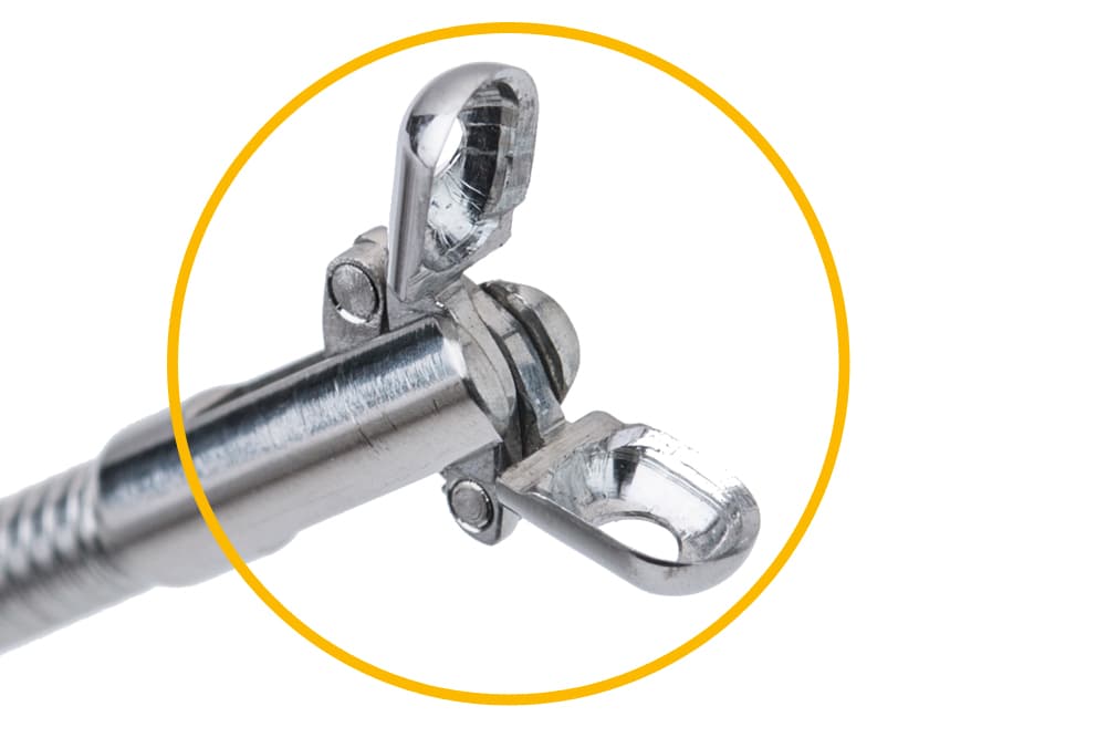 Endoskopie-Instrument mit abgerundetem Kopf