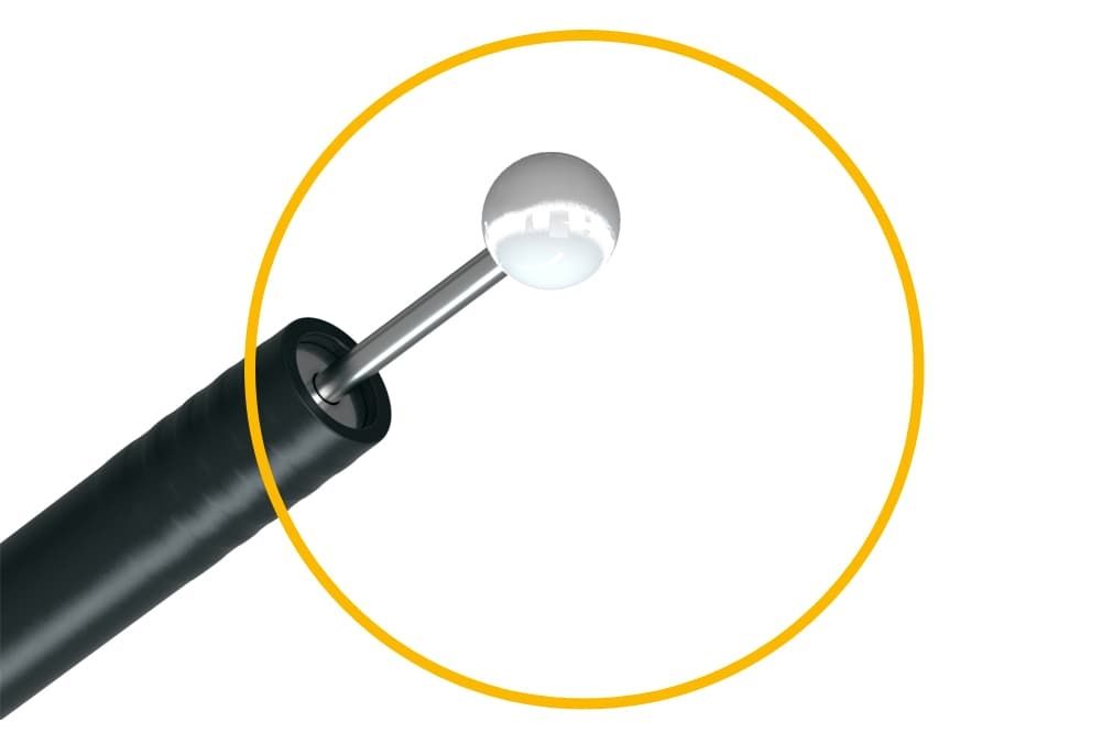 Endoskopie-Instrument mit rundem Kopf